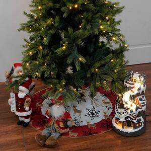TEMPO-KONDELA FILOMENA, karácsonyfa alátét, piros/fehér, 0,8 m