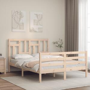 Tömör fa ágykeret fejtámlával Small Double
