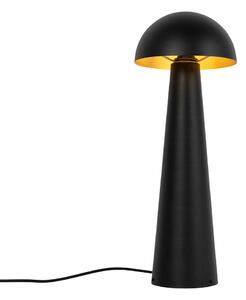 Kültéri állólámpa fekete 65 cm LED-del - Gomba