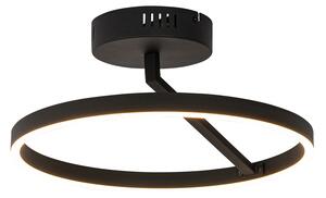 Fekete dizájn mennyezeti lámpa 3 fokozatban szabályozható LED-del - Anello