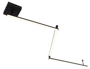 Mennyezeti lámpa fekete 150,8 cm, LED 3 fokozatban szabályozható - Annuschka