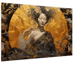 Kép - Japán hölgy (90x60 cm)