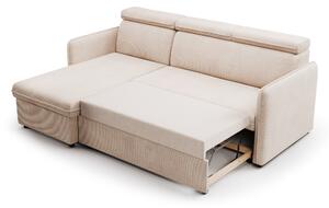 Barcelia Mini kanapé, alvó funkcióval - bézs kordbársony, lezser Anafi 22