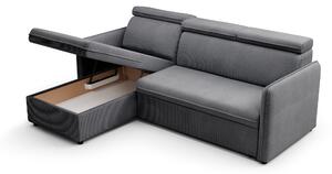 Barcelia Mini kanapé, alvó funkcióval - szürke kordbársony, lezser Anafi 03