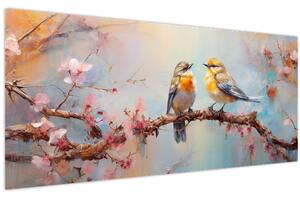 Kép - Lovebirds (120x50 cm)