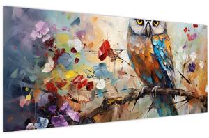 Kép - Festett bagoly (120x50 cm)