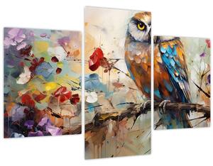 Kép - Festett bagoly (90x60 cm)