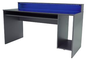 KONDELA Számítógépasztal/gamer asztal, grafit, TEZRO NEW