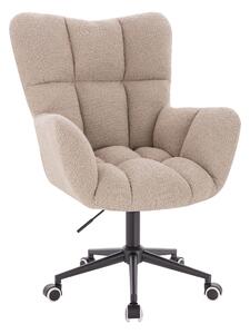 HR650K Latte modern boucle szék fekete lábbal