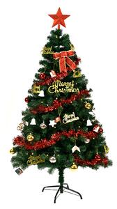KONDELA Karácsonyfa fém állvánnyal, 120 cm, CHRISTMAS TYP 10