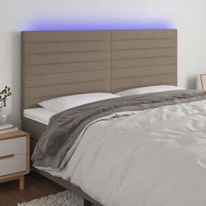 VidaXL tópszínű szövet LED-es fejtámla 180x5x118/128 cm
