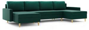 BELLIS III U alakú kinyitható kanapé Zöld