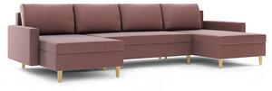 BELLIS III U alakú kinyitható kanapé Rózsaszín