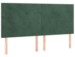 Bársony Fejtámla - Sötétzöld - 4 db - 100x5x78/88cm