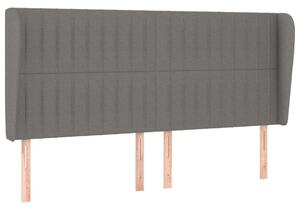 VIDAXL Szövet Fejtámla - Sötétszürke - 183x118/128 cm