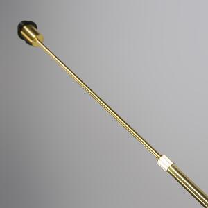 Állólámpa arany / sárgaréz, fekete árnyalattal állítható 45 cm - Parte