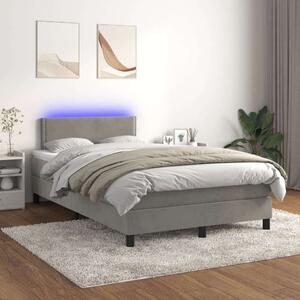 VidaXL Bársony Ágy LED-del - 120x200 cm