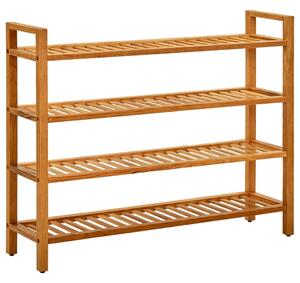 VidaXL Tömör Tölgyfa Cipőtartó - 4 Polc - 100x27x80 cm