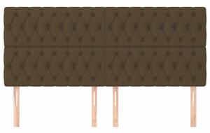 VidaXL 4 db sötétbarna szövet fejtámla 100x7x78/88 cm