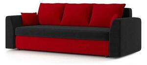 PAUL MODEL 2 Nagyméretű kinyitható kanapé Fekete/ piros