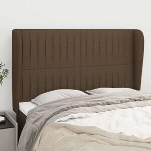 VidaXL sötétbarna szövet fejtámla szárnyakkal 147 x 23 x 118/128 cm