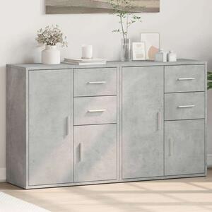 VidaXL Beton Szürke Tálalószekrény Szett - 2 db - 60x31x70 cm