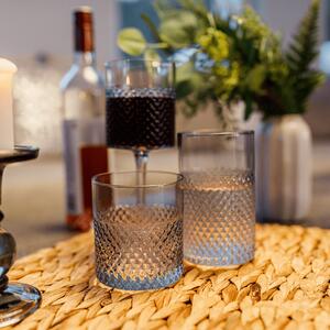 Poharak whiskyre/vízre, 6 db-os szett, 360 ml, füstös üveg, AVEIRO TYP 1