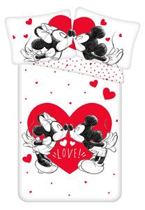 Mickey and Minnie Love 05 gyerek pamut ágyneműhuzat, 140 x 200 cm, 70 x 90 cm