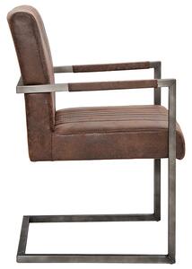 Szánkótalpas kéztámlás szék Boss vintage barna
