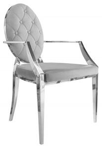 Stílusos szék Rococo II szürke / kéztámlával