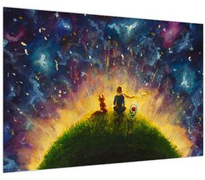 Kép - A kis herceg és a róka (90x60 cm)