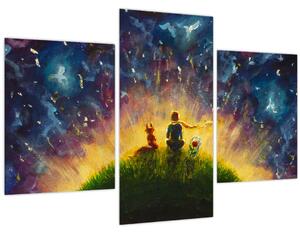 Kép - A kis herceg és a róka (90x60 cm)