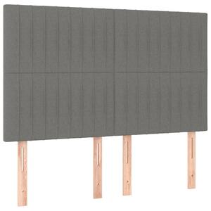 VidaXL Fejtámla - Szövet - Sötétszürke - 4 db - 78/88 cm