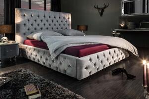 Stílusos francia ágy Laney 180x200 cm szürke bársony