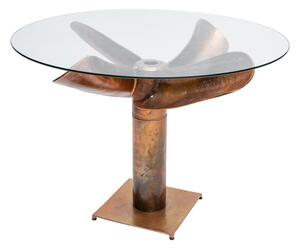 Stílusos étkezőasztal Propeller 94 cm réz
