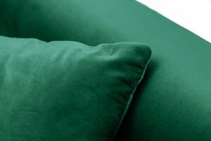 Ágyazható ülőgarnitúra Blaine 208 cm smaragdzöld bársony