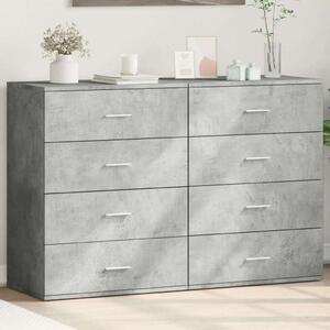 VidaXL Fiókos Szekrény - Betonszürke - 2 db - 60x39x80cm