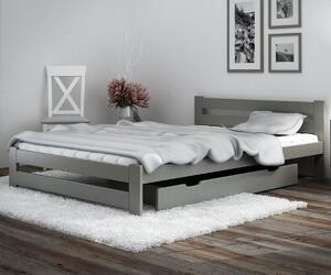 AMI bútorok Eureka VitBed ágy 120x200cm tömör fenyő szürke
