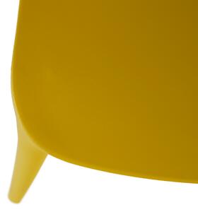 KONDELA Rakásolható szék, sárga, FEDRA NEW
