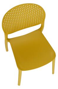 KONDELA Rakásolható szék, sárga, FEDRA NEW