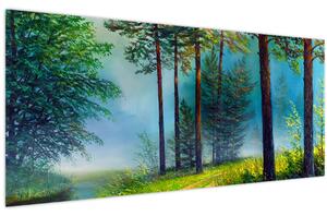 Kép - Olajfestmény tájkép (120x50 cm)