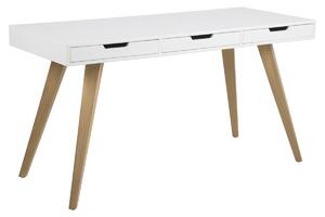 Stílusos íróasztal Natalya 141 cm - fehér