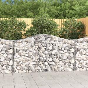 3 db íves horganyzott vas gabion kosár 200 x 50 x 100/120 cm