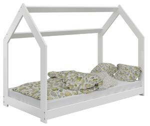 AMI bútorok HÁZIKÓ D2 gyerek ágy 80x160cm tömör fehér