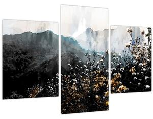 Kép - Vadvirágok illusztrációja (90x60 cm)