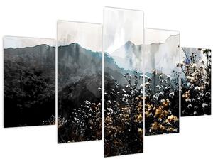 Kép - Vadvirágok illusztrációja (150x105 cm)