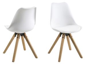 Stílusos szék Nascha fehér-természetes
