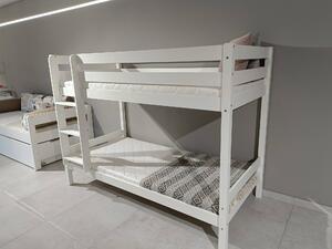 OLAF tömör fa emeletes ágy 90x190 - fehér