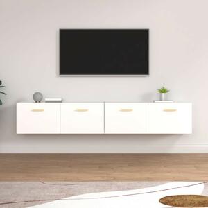 HomeLine - Falra Szerelhető Médiatartó Szekrény - Fehér - 100cm (2 db)
