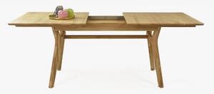 Széthúzható fa asztal skandináv stílusban, 160 ( 200 ) x 90 cm